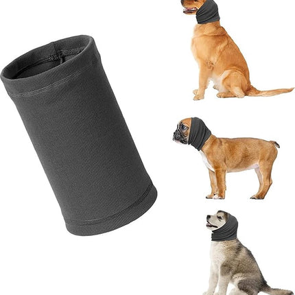 Dog Ear Protector - Dog Ear Protection - Noise-Dampening Dog Headband - Noise-Resistant Dog Neck Collar - Ear Protection For Dogs - Dog Ear Protector - Comfortable - Soothing - Soft - Anxiety Relief Noise Protection - Size M - Grey.