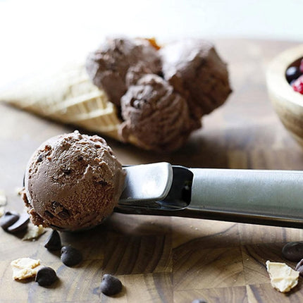 Ice Cream Scoop - 2 Pieces - Ice Cream Spoon - Ice Cream Scooping Spoon - Small Ice Cream Scoop - Ice Cream Ball Tongs - Portioning Spoon - Ice Cream Ball Tongs - Fruit Scoop - Eject Valve - Includes Releaser - Kitchen Utensils - Ergonomic - For Ice - Sta.