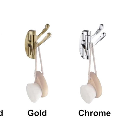 Wall Hook - Swivel Hooks - Foldable Towel Hook - Triple Hook - Hooks - Hanging Hooks - Wall Hook - Coat Hook - Towel Hanger - Towel Hooks - Coat Rack Hook - Coat Rack Hooks - Hat Hook - Metal - For Bathroom, Kitchen - Brushed Silver.