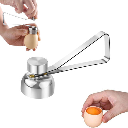 Eggshell Cutter - Stainless Steel - Eggshell Opener - Egg Beheader - Egg Topper - Egg Slicers - Egg Topper - Eggshell Splitters - Egg Pricker - Eggshell Cracker - No Dirty Hands - Opening Raw Eggs - Kitchen Utensils - Gift.