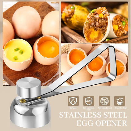 Eggshell Cutter - Stainless Steel - Eggshell Opener - Egg Beheader - Egg Topper - Egg Slicers - Egg Topper - Eggshell Splitters - Egg Pricker - Eggshell Cracker - No Dirty Hands - Opening Raw Eggs - Kitchen Utensils - Gift.