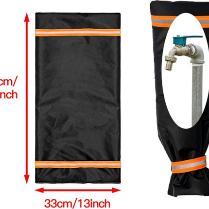 Frost Protection Cover for Faucet - Universal Frost Protection Cover - Faucet Freeze Cover - Outdoor Faucet Covers for Winter - Frost Protection - Reusable Garden Spigot Cover - Antifreeze Long Water Insulated - Black - 1 Piece.