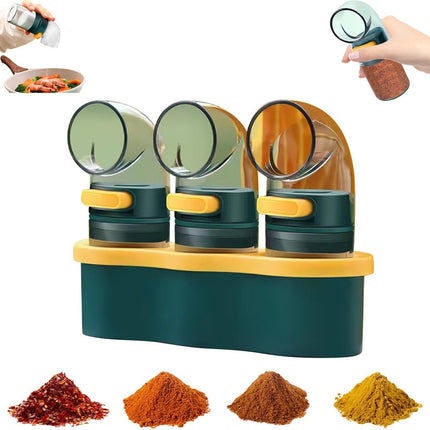 Salt and Pepper Shaker/Shaker - 3 Pieces - Spice Jars - Set - Salt Shaker - Pepper Shaker - Quantity Salt Shakers - Home Spice Salt Shaker - Pepper Shaker/Salt Shaker - Paprika Cumin Powder Sugar Dispenser - Salt and Pepper Shaker Set - With Holder.