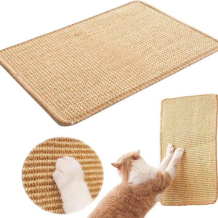 Sisal Cat Scratching Mat - Furniture Protection Against Scratching - Scratch Protection For Tables And Chairs - Easy To Apply - For Protecting Sofas, Carpets, Walls - For Sofa, Furniture And Door - 50x25 Cm - 1 Piece.