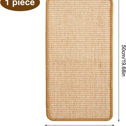 Sisal Cat Scratching Mat - Furniture Protection Against Scratching - Scratch Protection For Tables And Chairs - Easy To Apply - For Protecting Sofas, Carpets, Walls - For Sofa, Furniture And Door - 50x25 Cm - 1 Piece.
