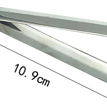 Garlic Peeler - 2 Pieces - Fishbone Tweezers - Tweezers - Kitchen Tweezers - Kitchen Aid - Silver-colored - Ergonomic Handle - Easy to Use - 10.9cm - Stainless Steel.