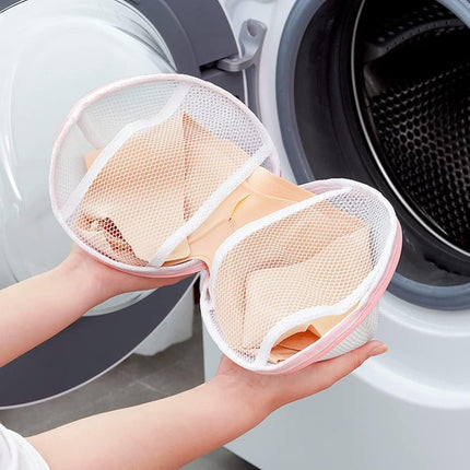 Laundry Bags - 3 Pieces - Laundry Bags With Zipper - Protect Your Laundry And Washing Machine - Laundry Bag - Laundry Nets - Semi-Round Washing Machine Bag - Underwear - Bra - Reusable Mesh Laundry Bag - Delicate Laundry - 17x15 Cm - Pink+Green+Gray.