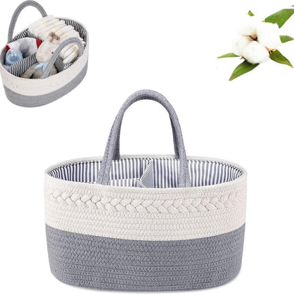 Diaper Bag - Changing Table Basket - Diaper Basket - Changing Bag - Diaper Organizer - Nursery Storage Basket - Baby Diaper Organizer - Diaper Organizer - Maternity Gift - Toy Basket - For Nursery Accessories - Baby Shower - Removable Dividers.