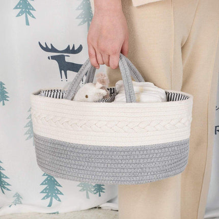 Diaper Bag - Changing Table Basket - Diaper Basket - Changing Bag - Diaper Organizer - Nursery Storage Basket - Baby Diaper Organizer - Diaper Organizer - Maternity Gift - Toy Basket - For Nursery Accessories - Baby Shower - Removable Dividers.