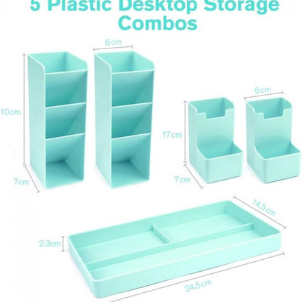 Pen Tray - 13 Compartments - Pen Holder - Desk Organizer - Pen Trays - Desk Organizer - Pen Case - Plastic - Removable - Storage System - Letter Tray - Desk Accessories - Vegetable.