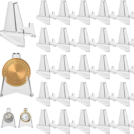 Coin Display - 24 Pieces - Coin Stand - Card Holder - Holder Suitable for Cards - Card Holder - Coin Stands - Transparent - Business Card Holder - Coin Holder - Card Rack - Card Holder - Suitable for Pokemon Top Loader.