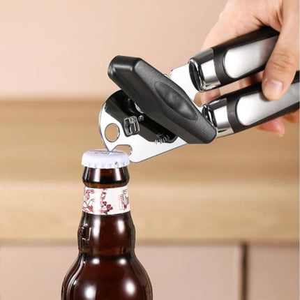 Can Opener - Professional Can Opener - Portable Bottle Opener - Multifunctional Opener - Easy to Open - Safe Opening Can Opener - Safe Cut for Beer / Tin / Bottle - Especially Good for Seniors with Arthritis.