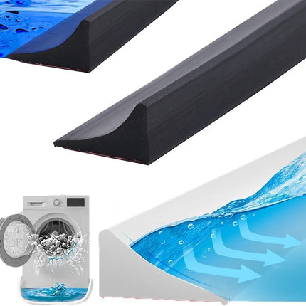 Water Threshold 200cm Black - Shower Thresholds - Self-Adhesive Shower Water Barrier - Compact - Sanitary Water Stopper - Shower Threshold - Water Stopper - Shower - Bath - Leakage - Water Barrier - Mold - Sanitary - Anti-Water Strip - Foldable Shower Wat.