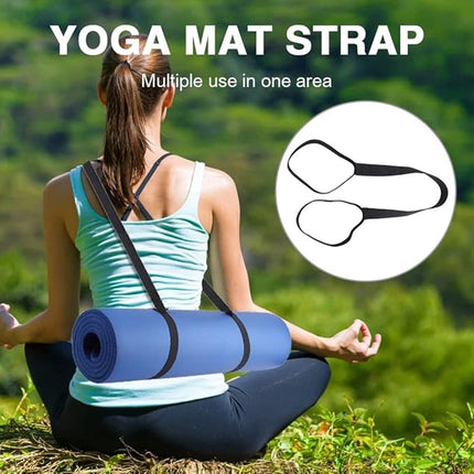 Yoga Strap - Yoga Belt - Yoga Strap - Carrying Strap - Strap For Yoga Mat - Yoga Mat Carrying Strap - Strap For Yoga Mat - For Extra Thick Mat -Workout Gear - For All Mats - Adjustable - Black.