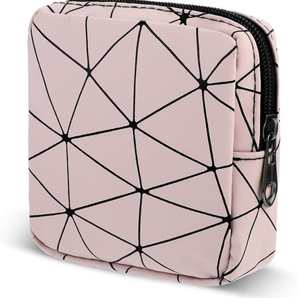 Sanitary pad organizer - Mini sanitary pad organizer - Tampon organizer - Reusable menstrual bag - Sanitary pad organizer with zipper - Menarche organizer set - for women - teenagers - girls and school.