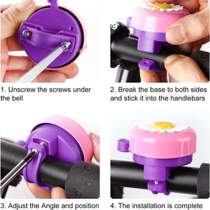 Bicycle bell - Bicycle - Cute Child Bicycle Bell - Creative Children's Bicycle Bell - cute bells - flower bicycle bell - accessory - Pink - Gift - Halloween - Christmas - for children /Boy /Girl.