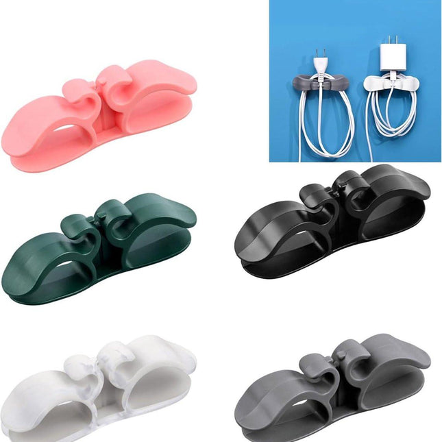 Cable Organizer - 5 Pieces - Cord Winder - Cable Winder - Self-Adhesive - Cord Organizer for Kitchen Appliances - For USB Cables, Wires, Mixers, Coffee Machines, Air Fryers & Kitchen Appliances - Suitable for Home, Office or Car.