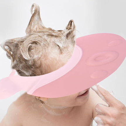 Shower cap - Shower cap - Bath cap - Baby shower cap - Child's hair washing aid cap - Shower cap - Shower cap for children - Silicone bath and shower cap - Cap - Adjustable - For toddler and baby - Pink.