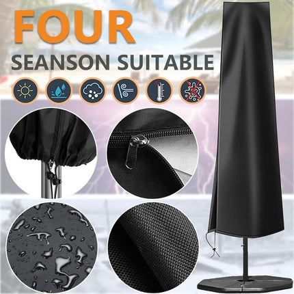 Parasol Cover - 190×50×30cm - Standing Parasol - Sturdy & Durable - Waterproof Parasol Cover 600D - With Zipper, Drawstring and Storage Pouch - Waterproof / Dustproof / Weatherproof - Khaki - For Cantilever Parasol and Standing Parasol.