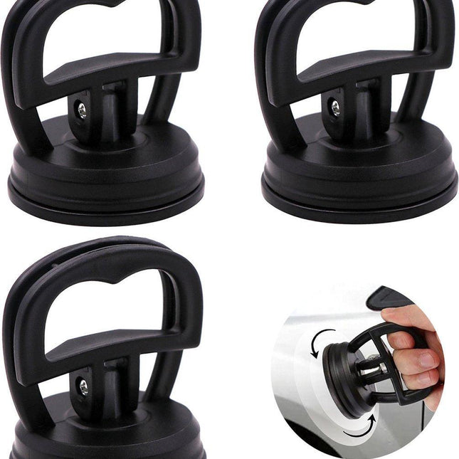 Mini Car Dent Remover - 3 Pieces - Dent Removal Station - Suction Cup - Glass Carrier - 5.8cm - Car Dent Puller - Dent Puller - Mini Car Dent Puller - Black.