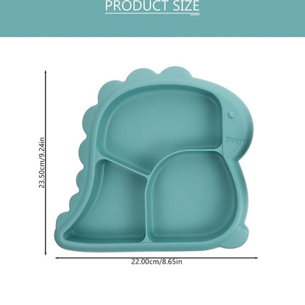 Children's Plate - Baby Plates - 4-Piece Set - BPA-Free - Children's Tableware - Non-Slip Base - Fork / Spoon - Food-Safe Material - Baby Gift - Unbreakable - Durable - Oven, Freezer, Microwave, and Dishwasher Safe.