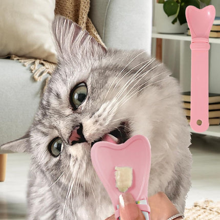 Cat Food - Cat Treats Spoon - Cat Treats Spoon - Snack Spoon for Pets - Feeder - Cat Treats Spoon - Cat Spoon - Hanging Design - For Squeezing Out Puree and Snacks - 3 Pieces.
