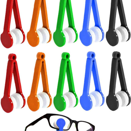 Eyeglass Cleaning Cloths - 10 Pieces - Microfiber Cloths - Mini Lenses - Eyeglass Cleaning Cloths - Soft Brush Cleaning Clip - High Quality Microfiber Cloths - Sunglasses Cloth - Cleaner - 5 Colors.