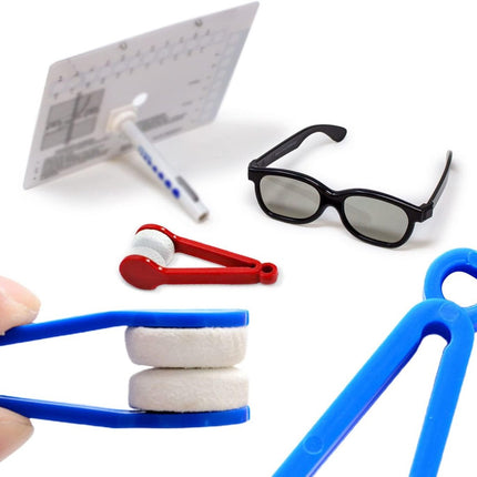 Eyeglass Cleaning Cloths - 10 Pieces - Microfiber Cloths - Mini Lenses - Eyeglass Cleaning Cloths - Soft Brush Cleaning Clip - High Quality Microfiber Cloths - Sunglasses Cloth - Cleaner - 5 Colors.