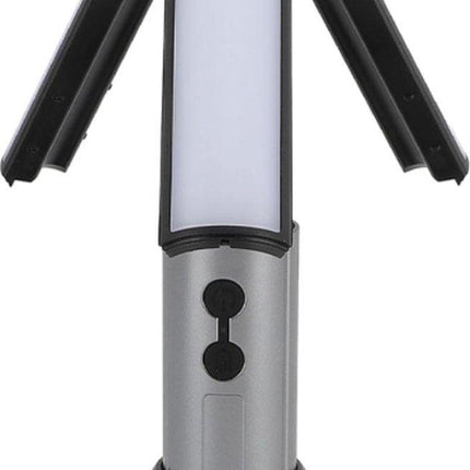 Camping Lamp - Tent Lamp - Rechargeable Telescopic Camping Light - Outdoor - LED Lamp - Hangable - Rechargeable - With Hook and Flashlight - For Camping, Hiking, Power Outages, Emergencies - Black - 1 Piece.