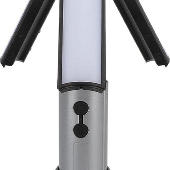 Camping Lamp - Tent Lamp - Rechargeable Telescopic Camping Light - Outdoor - LED Lamp - Hangable - Rechargeable - With Hook and Flashlight - For Camping, Hiking, Power Outages, Emergencies - Black - 1 Piece.