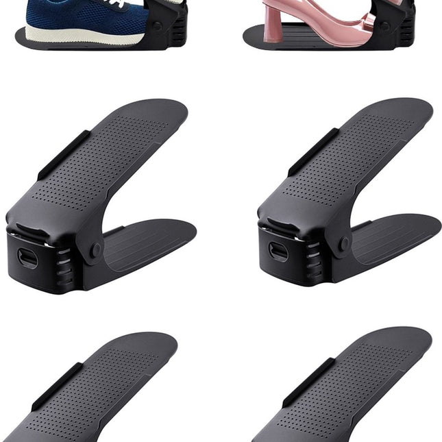 Shoe Storage System - 4 Pieces - Shoe Storage - Shoe Rack - Shoe Cabinet - Shoe Organizer - Storage System - Adjustable - Shoe Rack Shoe Cabinet - Black.