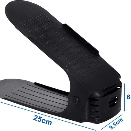 Shoe Storage System - 4 Pieces - Shoe Storage - Shoe Rack - Shoe Cabinet - Shoe Organizer - Storage System - Adjustable - Shoe Rack Shoe Cabinet - Black.