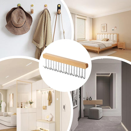 Clothes Hangers - Clothes Rod - Extendable - Hook Extendable Clothes Hanger - Non-Slip Coat Racks With 8 Hooks - Multifunctional Hanger - Multifunctional Sliding Rack - For Bras, Ties, Tank Top, Scarf, Jewelry - 31x8 Cm - 1 Piece.