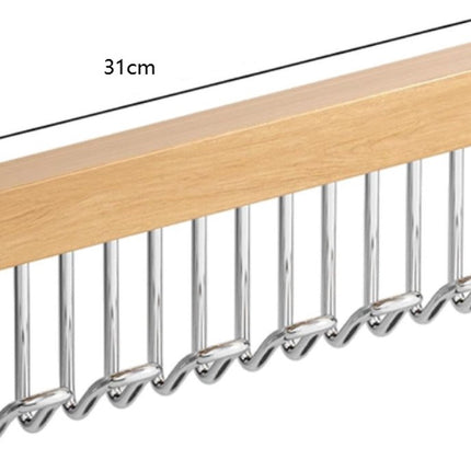 Clothes Hangers - Clothes Rod - Extendable - Hook Extendable Clothes Hanger - Non-Slip Coat Racks With 8 Hooks - Multifunctional Hanger - Multifunctional Sliding Rack - For Bras, Ties, Tank Top, Scarf, Jewelry - 31x8 Cm - 1 Piece.