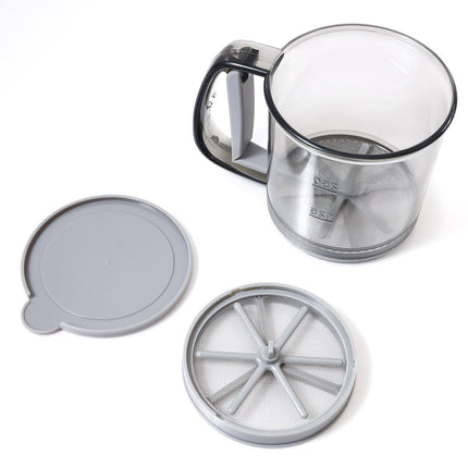 Flour Sieve - For Flour and Meal - Flour Sieve - Powdered Sugar Sieve - Sugar Sieve - Baking Utensils - Powdered Sugar Shaker - Hand Sieve - Double-Layer Sugar Sieve - One Hand - For Almond Powder, Powdered Sugar, Cocoa Powder, Cinnamon Powder.