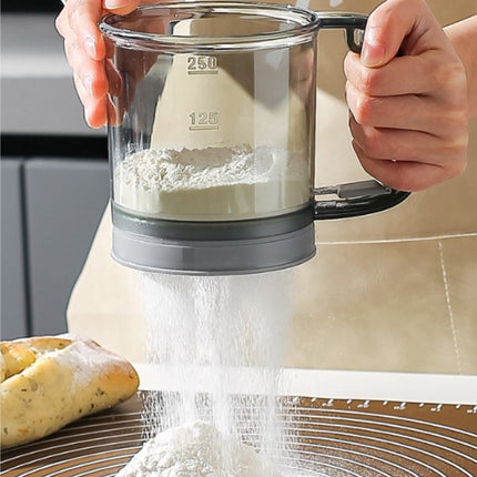 Flour Sieve - For Flour and Meal - Flour Sieve - Powdered Sugar Sieve - Sugar Sieve - Baking Utensils - Powdered Sugar Shaker - Hand Sieve - Double-Layer Sugar Sieve - One Hand - For Almond Powder, Powdered Sugar, Cocoa Powder, Cinnamon Powder.