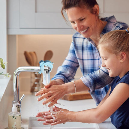 Faucet extender - Faucet spout - Extension - Faucet extender - Bathroom extension - Faucet - Faucet part - Faucet attachment - Children's faucet - Universal - For children - Aid for babies - Practical - Hygienic - Safe - Easy to use.