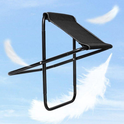 Camping Chair - Beach Chair - Fishing Chair - Folding Chair - Travel Stool - Mini Pocket Stool - Camping Chair - Garden Chair - Foldable Picnic Chair - Portable - Fits in Pocket - Up to 100kg - Foldable - Lightweight - Includes Carrying Bag - Black.