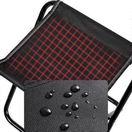 Camping Chair - Beach Chair - Fishing Chair - Folding Chair - Travel Stool - Mini Pocket Stool - Camping Chair - Garden Chair - Foldable Picnic Chair - Portable - Fits in Pocket - Up to 100kg - Foldable - Lightweight - Includes Carrying Bag - Black.