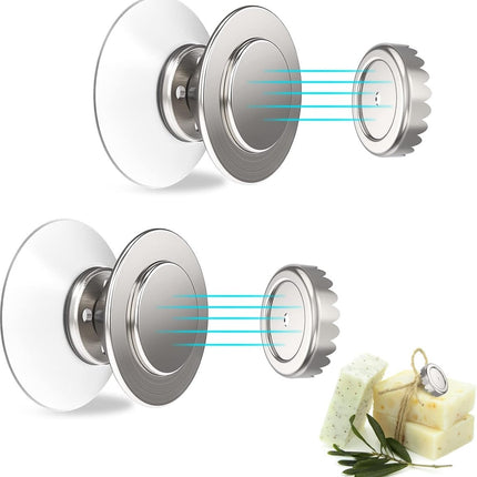 Soap Holder - With Suction Cups - Stainless Steel - Self-Adhesive Soap Dish - Soap Box - Soap Box - Small Wall Mount Soap Dish - Hanging Soap Holder - Multifunctional Storage Rack - Shower - Kitchen - Bathroom Accessories - No Drilling Required - Strong A.