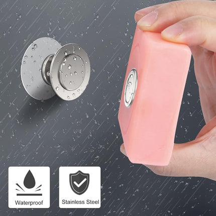 Soap Holder - With Suction Cups - Stainless Steel - Self-Adhesive Soap Dish - Soap Box - Soap Box - Small Wall Mount Soap Dish - Hanging Soap Holder - Multifunctional Storage Rack - Shower - Kitchen - Bathroom Accessories - No Drilling Required - Strong A.
