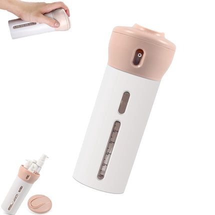 Travel Bottle - Travel Bottles - Travel Flasks - Travel Dispenser - Travel Bottle - 4 In 1 Soap Dispenser - Shampoo and Soap Dispenser - 4 In 1 Dispenser - 4 Bottles of 40 ml - Leakproof - Refillable - Travel Accessories - Pink.