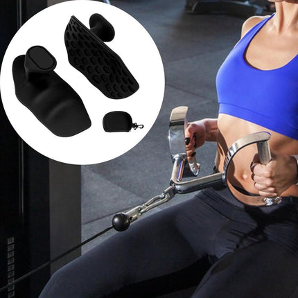 Fitness Strength Training Grips - Rubber Gym Weightlifting Non-Slip Exercise Grips - Breaking Limits Power Grips - Deadlift Straps - Lift Straps - Strength Training - Fingerless Weightlifting Grips - Anti-slip Palm Protectors - 2 Pieces - Black.