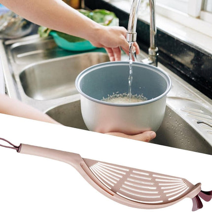 Rice Washer - Colander - Colander for Vegetables - Rice Washing Bowl - Kitchen Colander - Colander for Washing Rice - Vegetable Fruit Pasta Sieve Draining Rack - For Washing and Draining Rice, Fruit, Vegetables, Grains, Beans - Pink.
