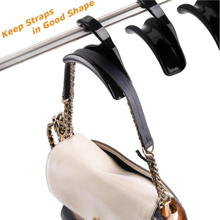 Bag Hanger - 6 Pieces Handbag Hooks for Wardrobe - Hangers - Handbag - Clothes Hanger - Bags - Handbag Hanger - Handbag Hanger for Closet - For Hanging Bags, Wallets, Handbags, Belts, Scarves, Hats, Clothing - Black.