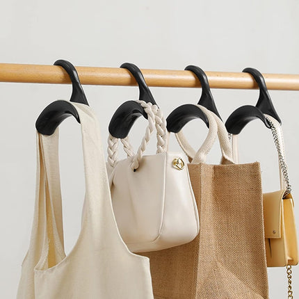Bag Hanger - 6 Pieces Handbag Hooks for Wardrobe - Hangers - Handbag - Clothes Hanger - Bags - Handbag Hanger - Handbag Hanger for Closet - For Hanging Bags, Wallets, Handbags, Belts, Scarves, Hats, Clothing - Black.