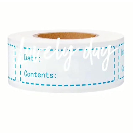 Writable Freezer Labels - 2x 150 Stickers - Label Stickers - Freezer Labels - Each 7.5 X 2.5cm - On a Roll Labels - Shelf Life Labels - Planner Stickers - Freezer Containers - For Containers/Boxes/Bags - White - Waterproof & Oil Resistant.