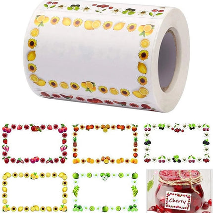 Writable Freezer Labels PP Roll - 500 Stickers - Fruit Label Sticker - Freezer Labels - 5x3CM - Writable - Freezer Stickers - Shelf Life Labels - Freezer Containers - Freezer - Freezer - Jam Jars - For Containers Boxes Bags.