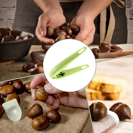 Chestnut Clip - Walnut Clip - Dried Fruit Opener - Chestnut Tools - Chestnut Slicer - Marontlong Tongs - Nutcracker Bowl - Hazelnut Opener - Household - Nut Shelling Tools - Multi-Functional - Kitchen Utensils - Green.