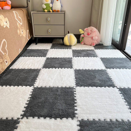 Puzzle Mat - 30x30x0.6cm - 10 Pieces - Puzzle Mats - EVA Foam Mat - Tile Floor Protector - Play Mat - Baby Play Mat - Yoga Mat - Home Workout - Foam Squares Floor Mat for Room Floor - Pink White.